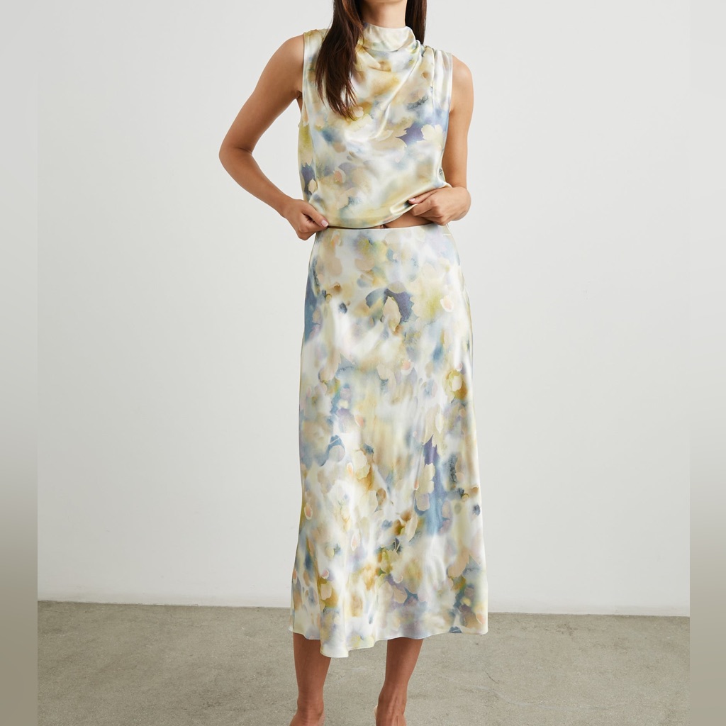 Rails Anya Slip Skirt And Kaleen Top In Diffused Blossom Size Large
